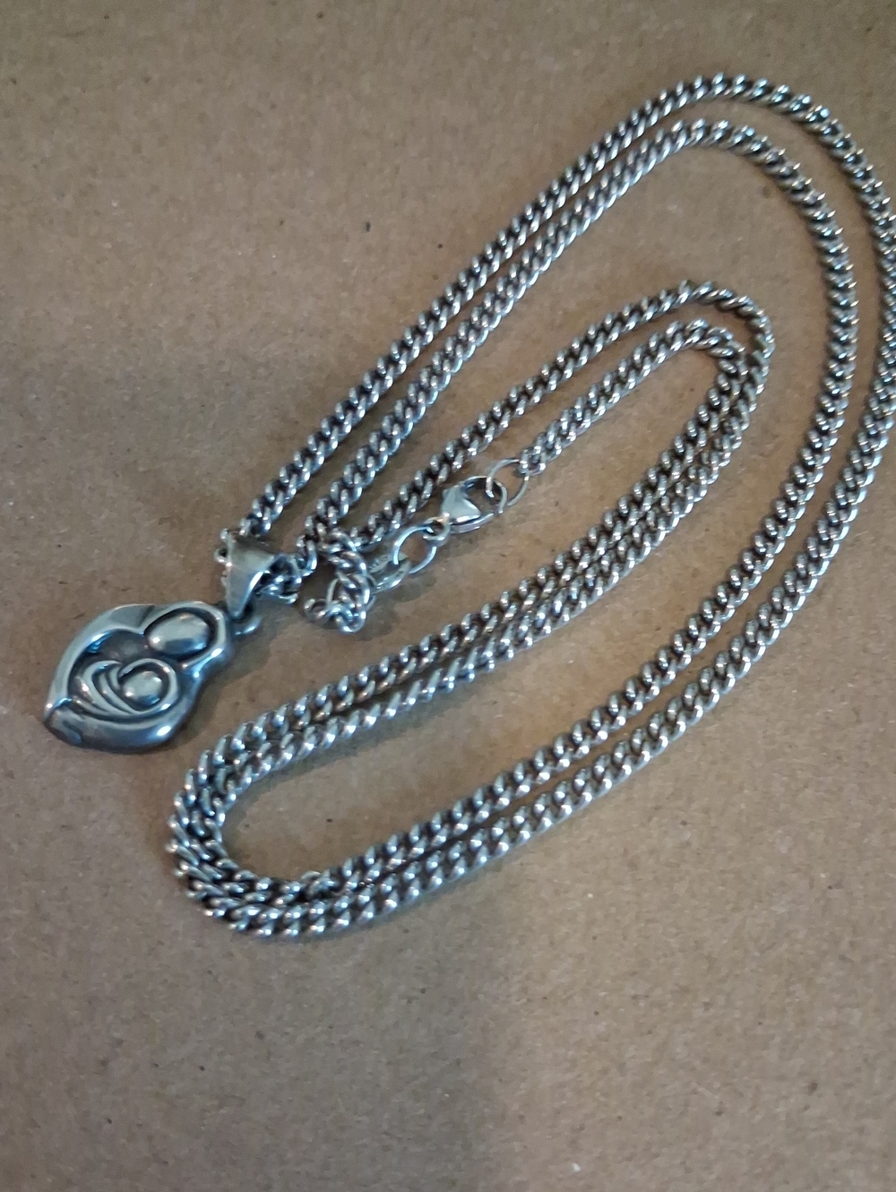 James Avery 925 Silver Mom Baby Necklace Pendant Necklace 24" Chain